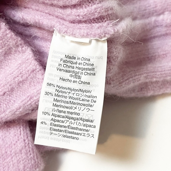 J. Crew Point Sur Mock Neck Sweater Large Supersoft Yarn lilac wool alpaca cozy - Picture 10 of 13